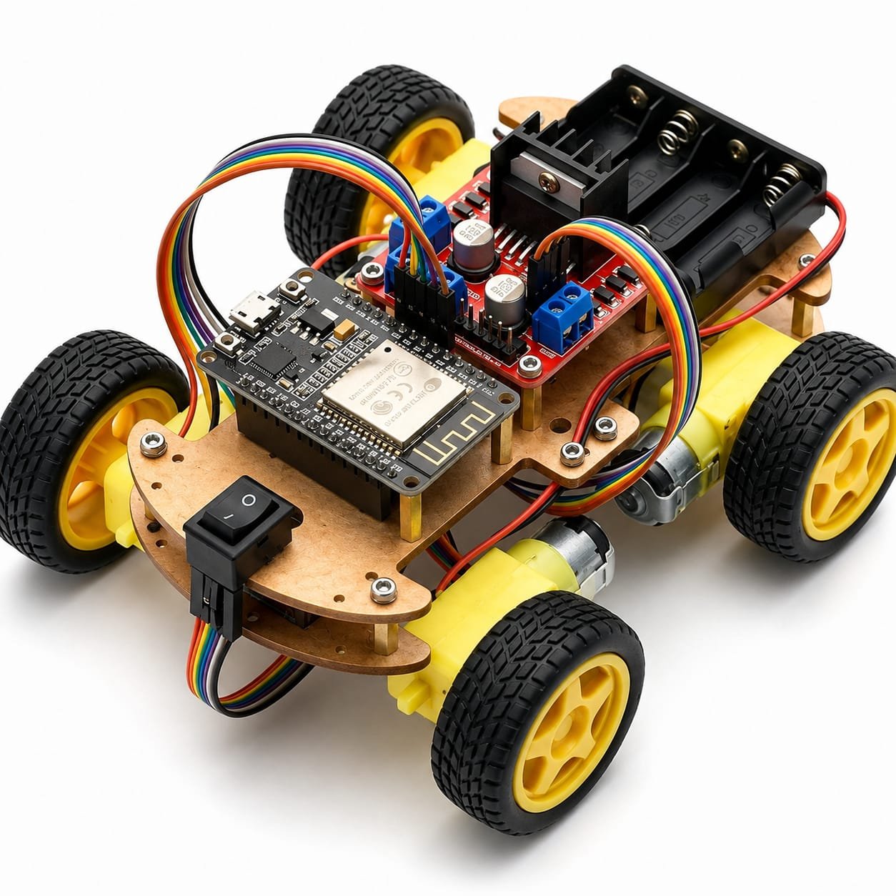 ESP32 4WD Wi-Fi & Bluetooth Smart Robot Car Kit (DIY STEM Learning Project)
